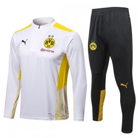 BVB Borussia Dortmund Sudadera De Entrenamiento Trajes 2022/23 Cuarto-Cremallera Blanca